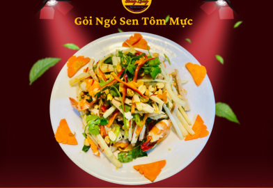 GỎI NGÓN SEN TÔM MỰC 