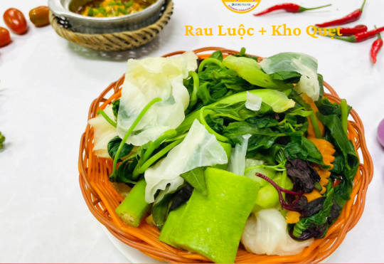 RAU LUỘC + KHO QUẸT 